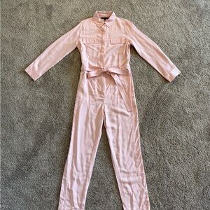 Banana Republic Pink Utility Jumpsuit with Belted Waist